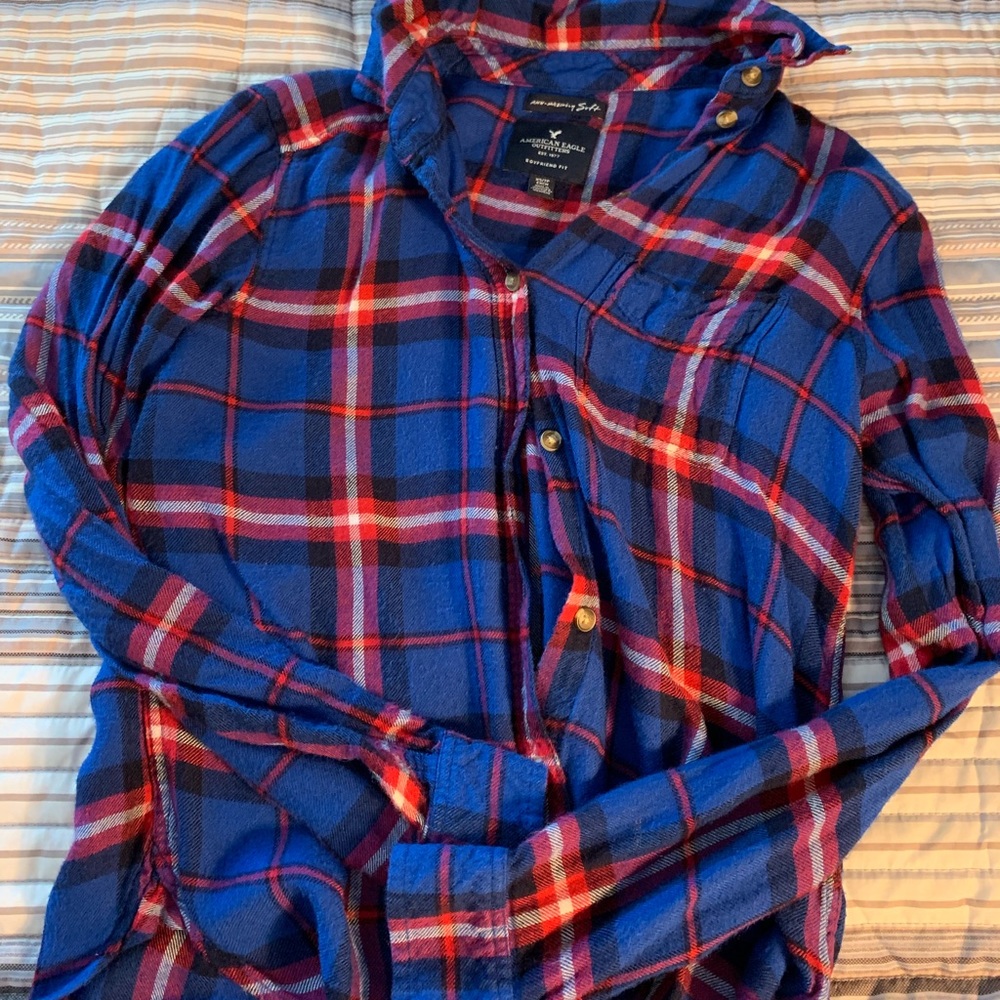 Boyfriend fit American eagle flannel